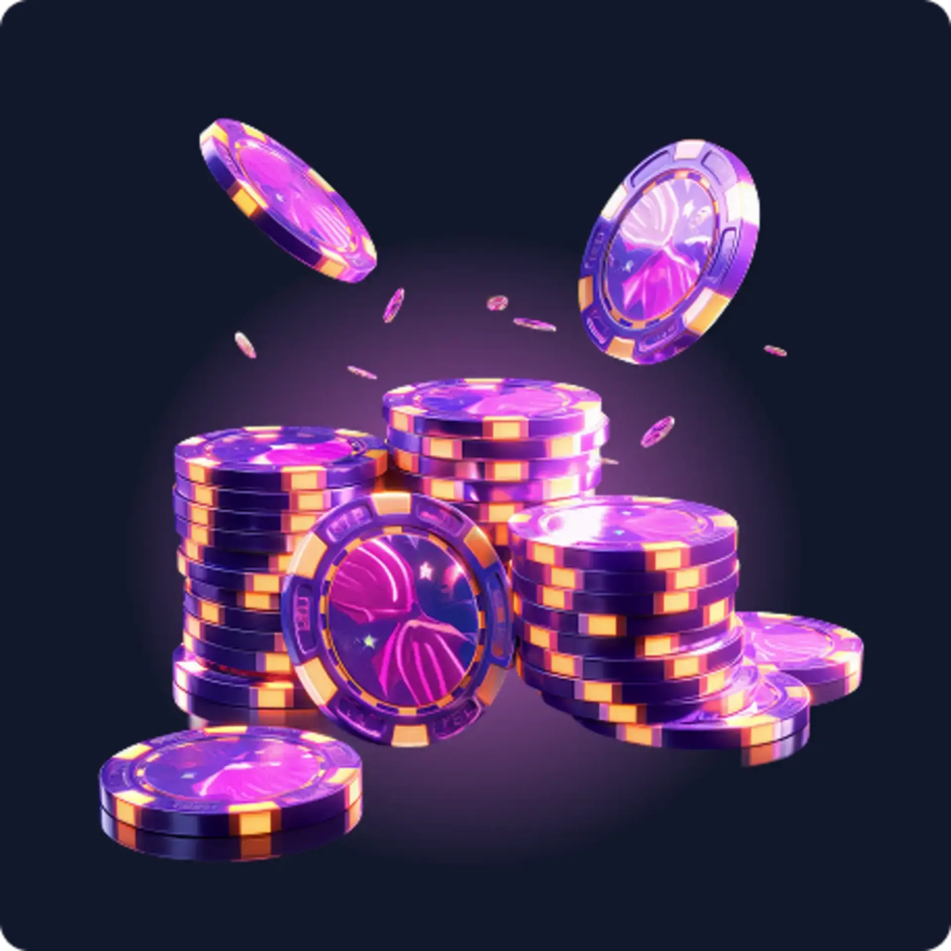 Neon Casino Chips